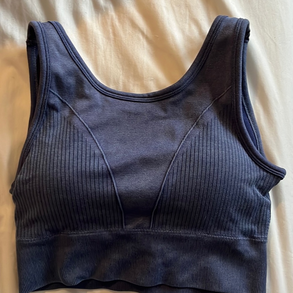Blue bra top. Adult small